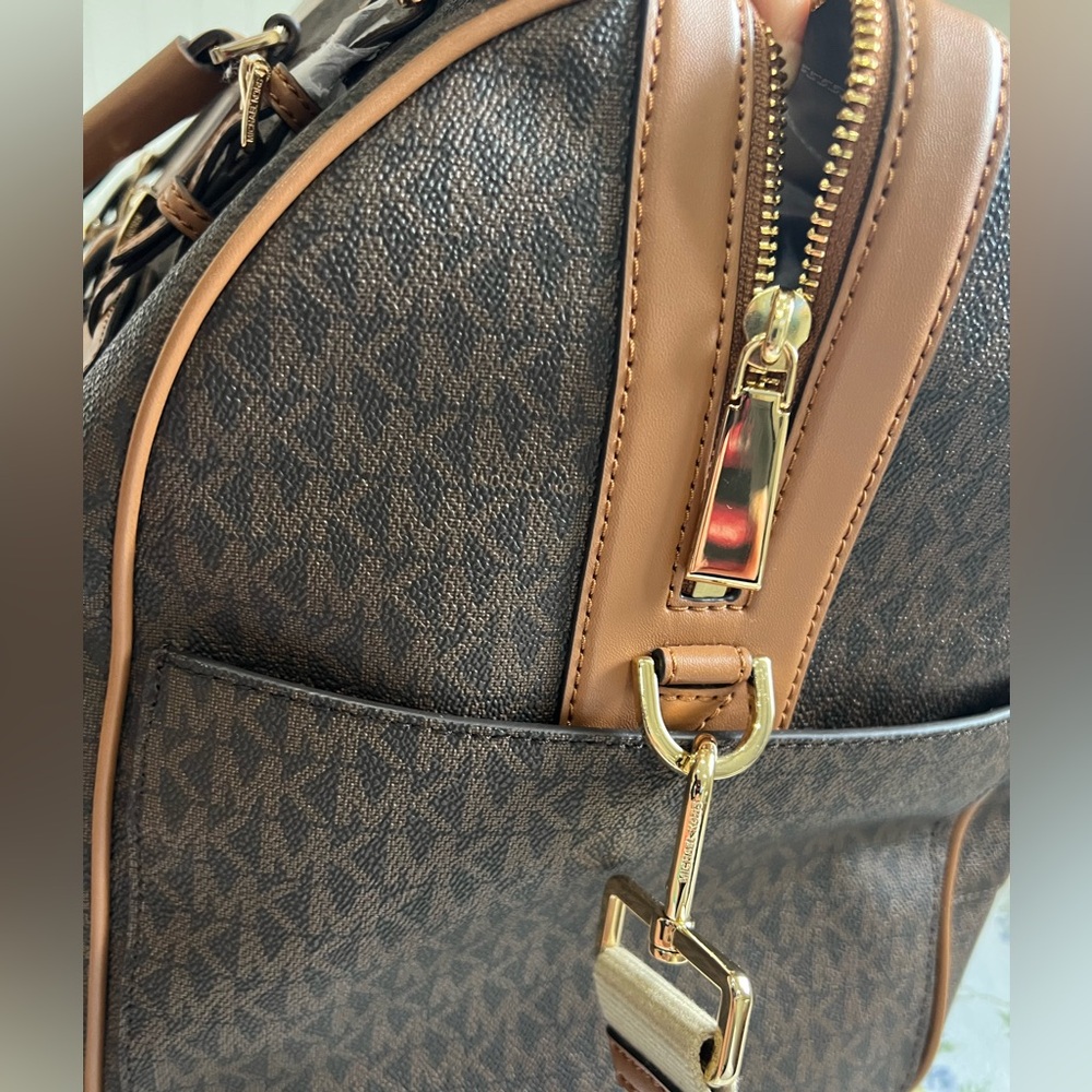 Bedford Travel Extra-Large Signature Logo Stripe Weekender Bag